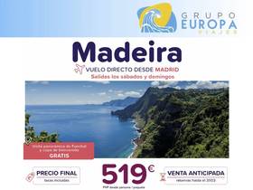 ESPECIAL VUELO DIRECTO A MADEIRA