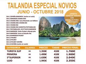 TAILANDIA ESPECIAL NOVIOS (JULIO -OCTUBRE)